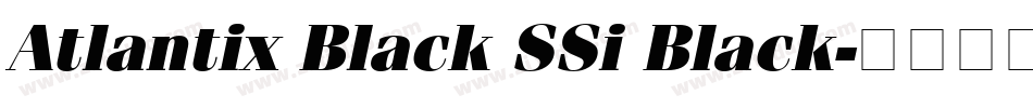 Atlantix Black SSi Black字体转换